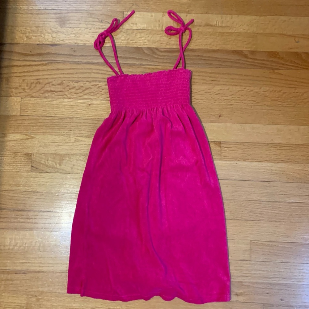 Juicy Couture Baby Pam Gela Terry Velour Cover Up Dress Magenta Size Youth 10